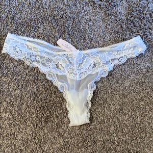 White Victoria Secret lace/sheer thong